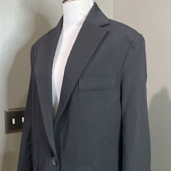 MNG Mango nwt black Blazer Jacket Long oversized - Picture 4 of 16